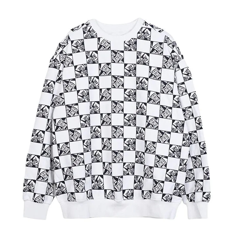 Vans Off THE WALLCheck SKATE CRE Sweatshirt Women's White/Black