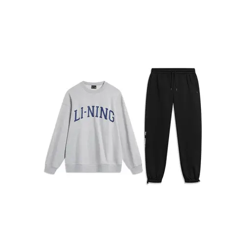 Li Ning Weekend Youth Casual Sportswear Unisex Heather Gray Light Smoke Gray