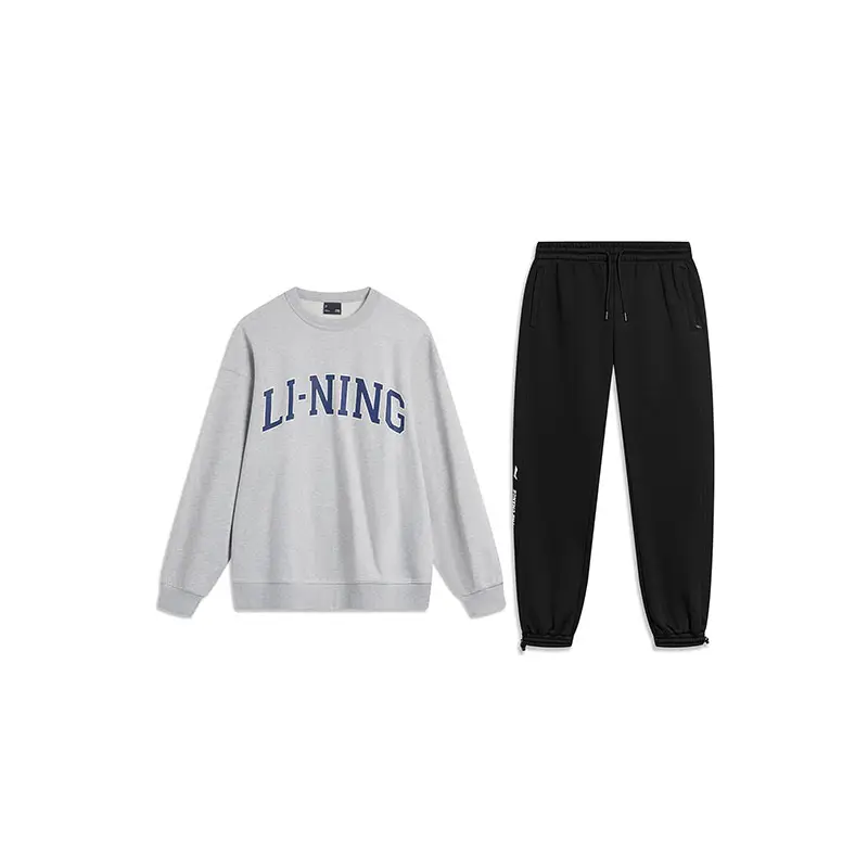 Li Ning Weekend Youth Casual Sportswear Unisex Heather Gray Light Smoke Gray