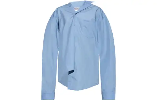 Balenciaga Shirts Women's Blue Lapel Moderate Other