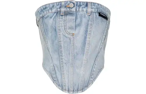 Vetements Sleeveless Denim Corset Top