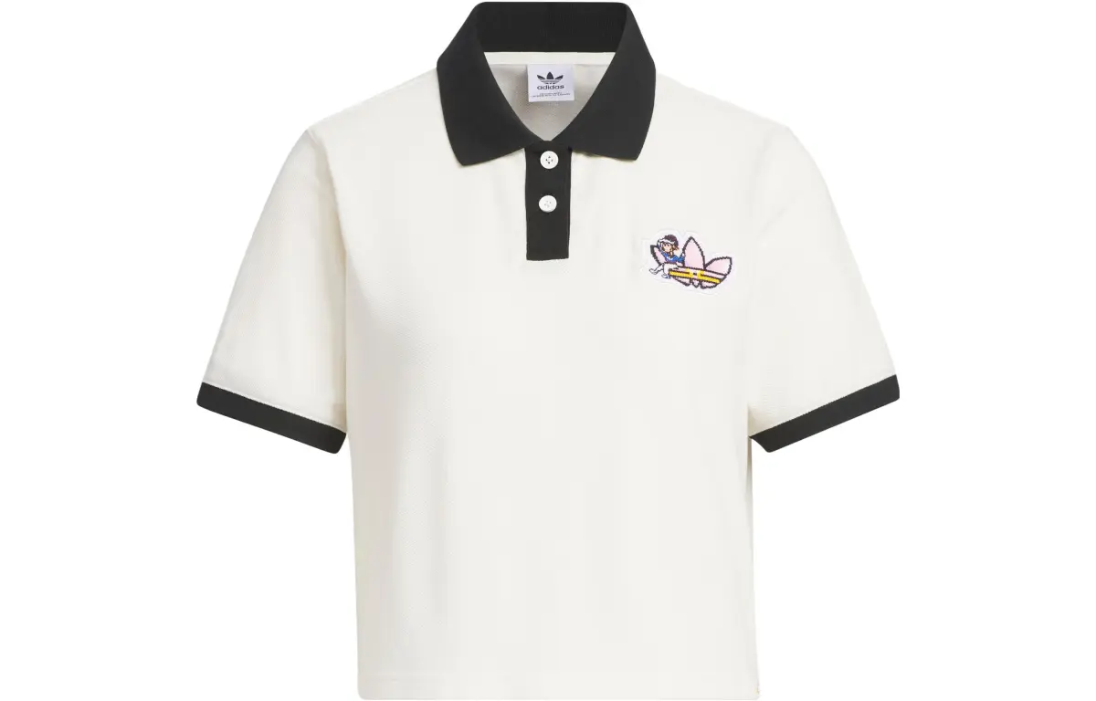Adidas Originals Monkey Kingdom Collaboration Polo Shirt Women's Pink White