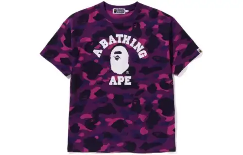 Bape Color Camo College Tee 'Purple'