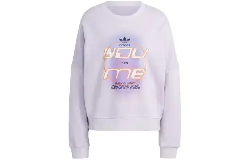 Adidas Originals Sweatshirts Women's Light Purple Crew Neck Moderate Other