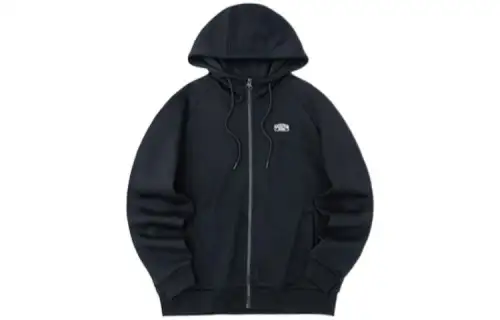 ANTA Life Collection Sweatshirts Women's Black Hooded Thickened Cardigan