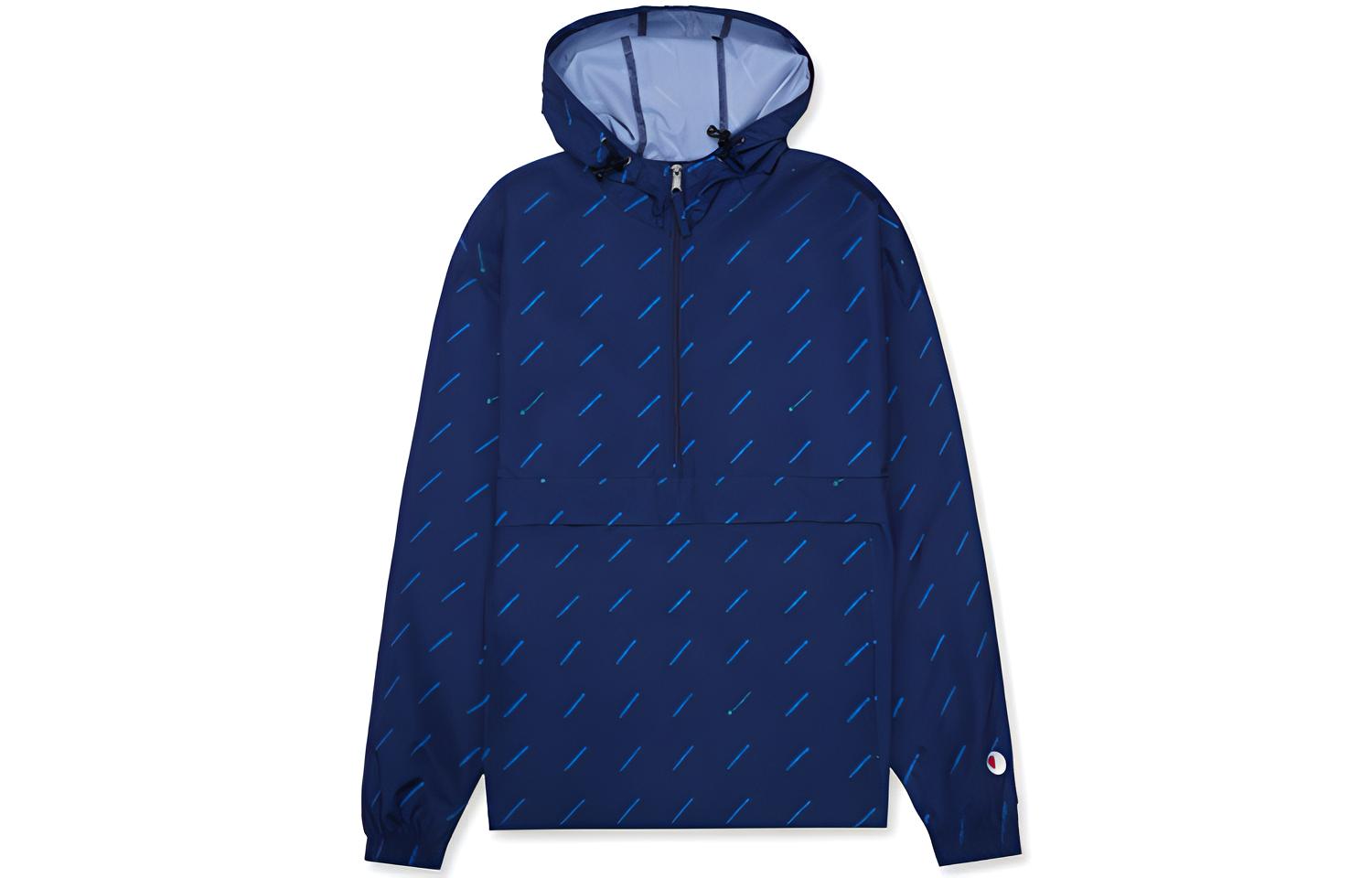 Женская куртка Champion Champion FW21 Logo (темно-синяя с принтом)