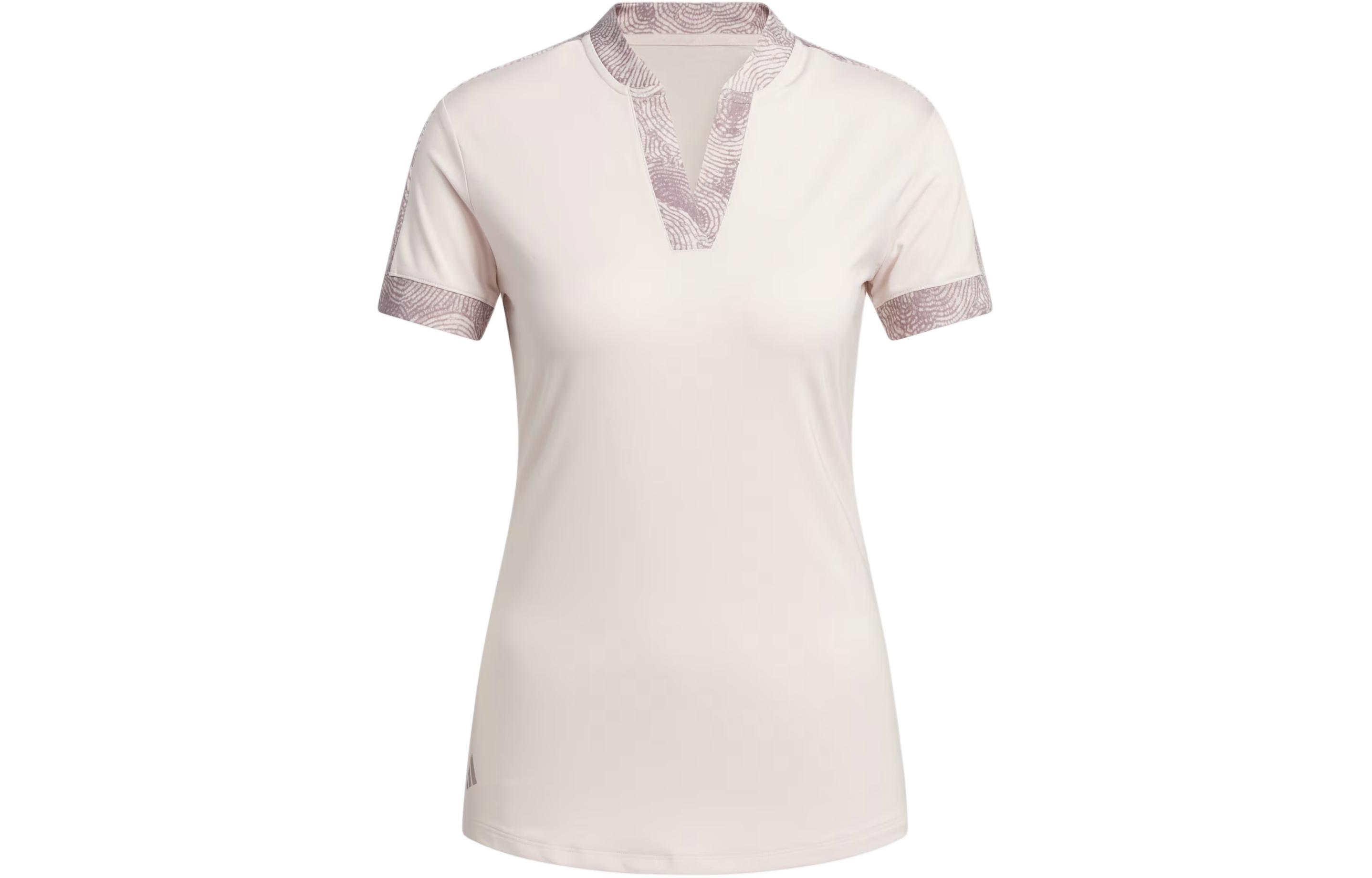 Adidas Ultimate365 Printed Polo Shirt Polo Shirt Women's Gray Pink