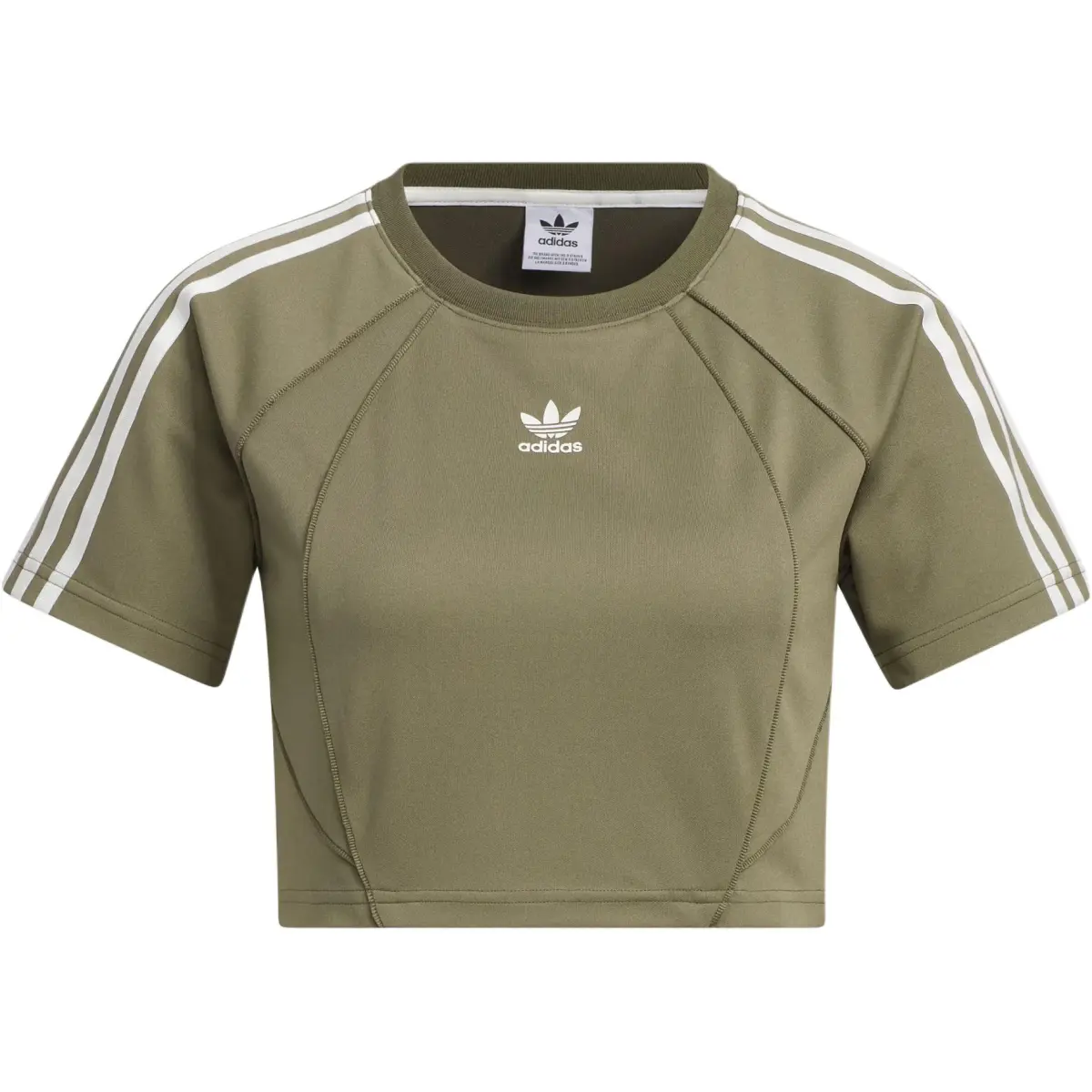 Adidas Originals BABY TEE Raglan Sleeve T Shirt Women's Strata Olive Green