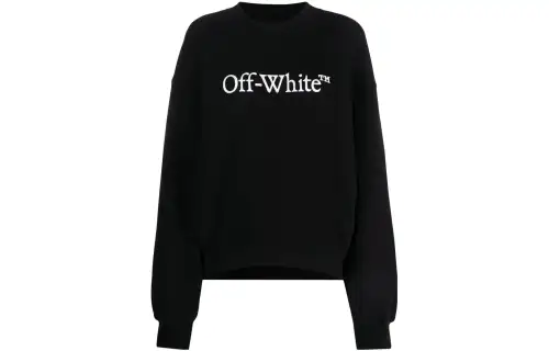 OFF-WHITE Bookish Crewneck Drop Shoulder Sweatshirt