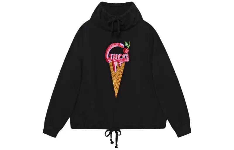 GUCCI Ice Cream Printed Drawstring Hoodie
