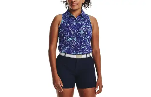 Under Armour Polo Shirts Women's Blue Polo Collar Moderate Straight Fit