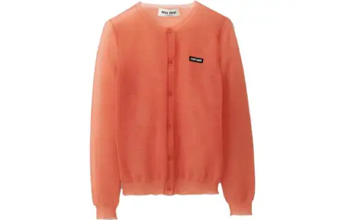 MIU MIU Pre Owned 2010s Logo patch Cardigan