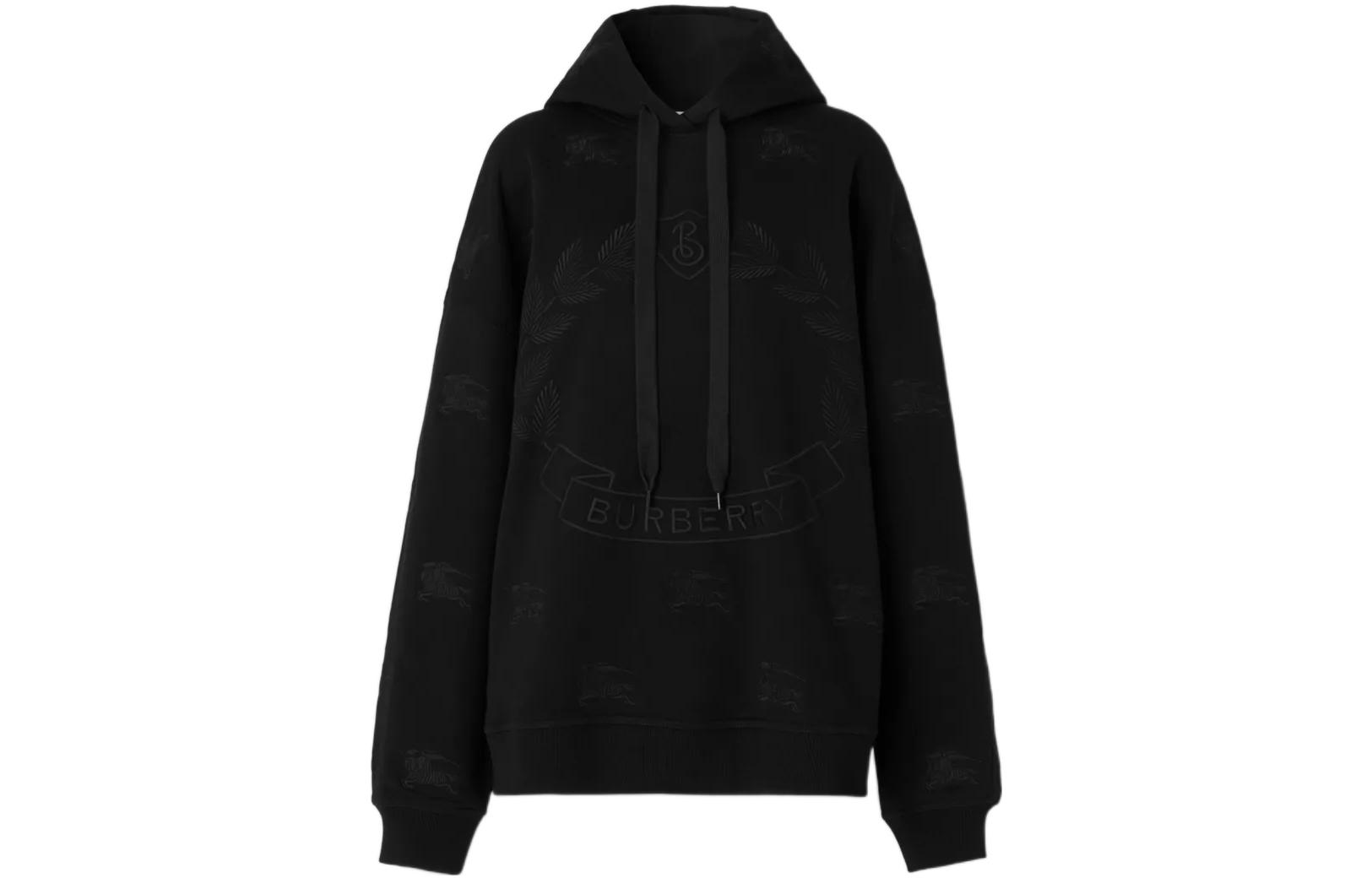 Женский худи Burberry Pattern (черный)