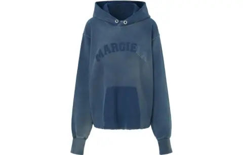 Maison Margiela Sweatshirts Women's Blue Hooded Moderate Regular