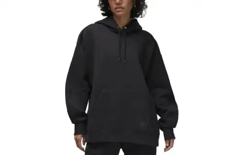 Jordan Flight Sweatshirts Women's Black Hooded Moderate Regular