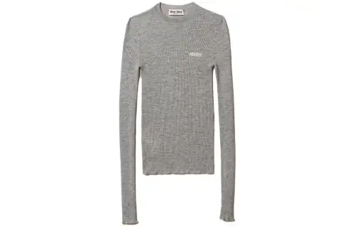 MIU MIU FW23 Cashmere Sweater Women's Gray