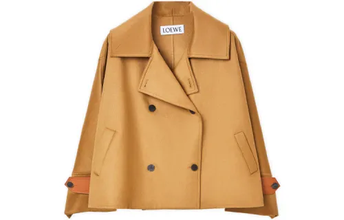 LOEWE Jackets Women's Camel Suit Collar Moderate Other