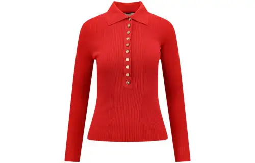 Gucci ribbed-knit polo shirt