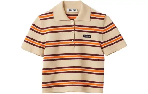 MIU MIU SS24 Polo Shirt Women's Beige