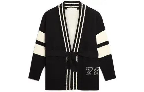 Golden Goose Knitwear Women's Black V Neck Moderate Cardigan