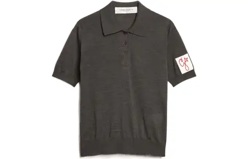 logo-patch knit polo