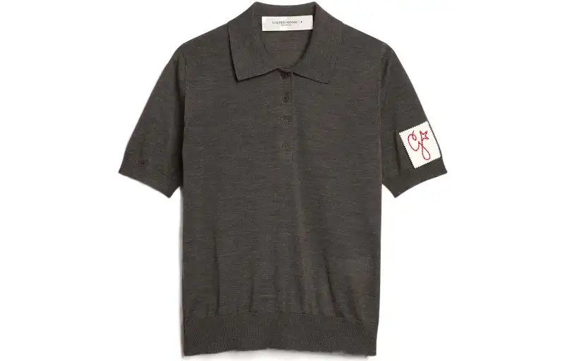 logo-patch knit polo