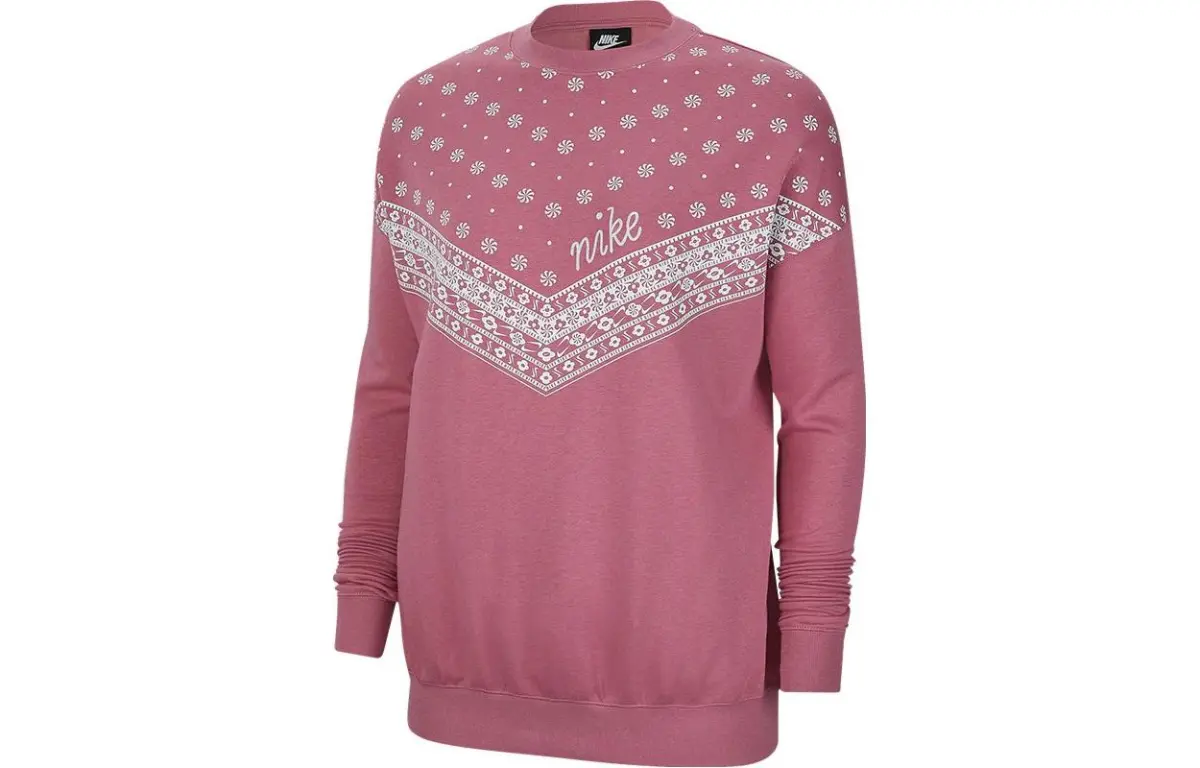 Nike Sweatshirts Women's Pink Crew Neck Moderate Regular