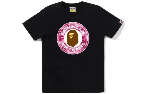 A BATHING APE T Shirts Women's Crew Neck Moderate Straight Fit