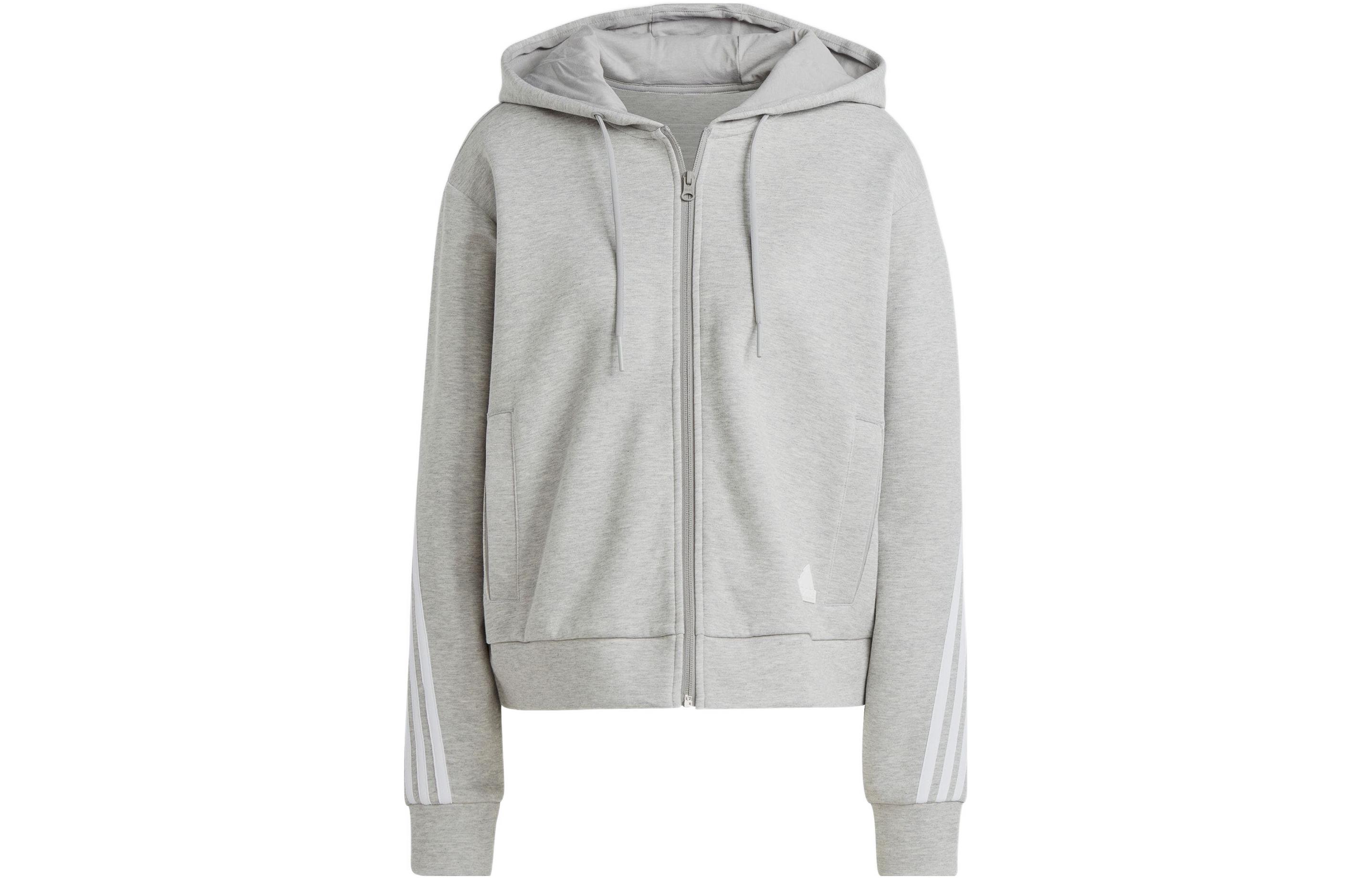 Женская куртка adidas со спущенным плечом (серая)