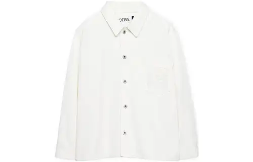 LOEWE Shirts Women's White Square Collar Moderate Other