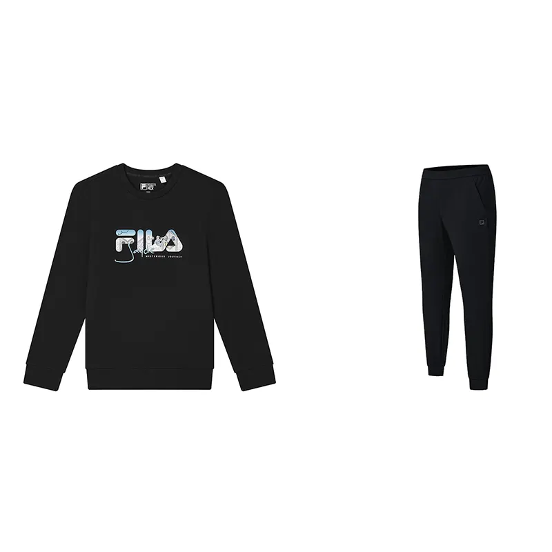 FILA Sweatshirt Sets Unisex Crew Neck Moderate