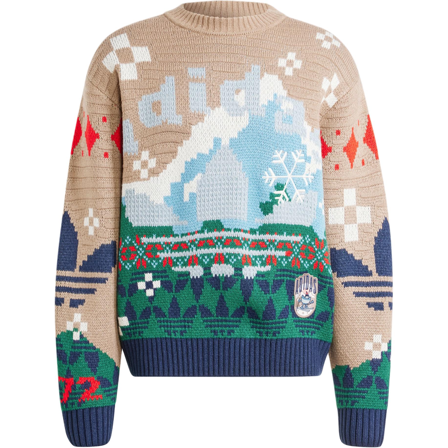 Женский свитер adidas originals Holiday Sweater (розово-коричневый)