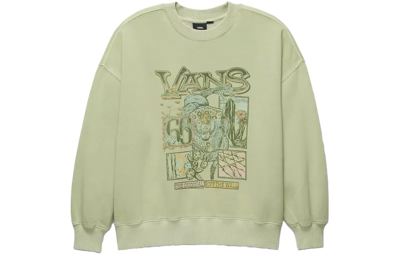 Vans Sweatshirts Women's Light Green Crew Neck Moderate Other