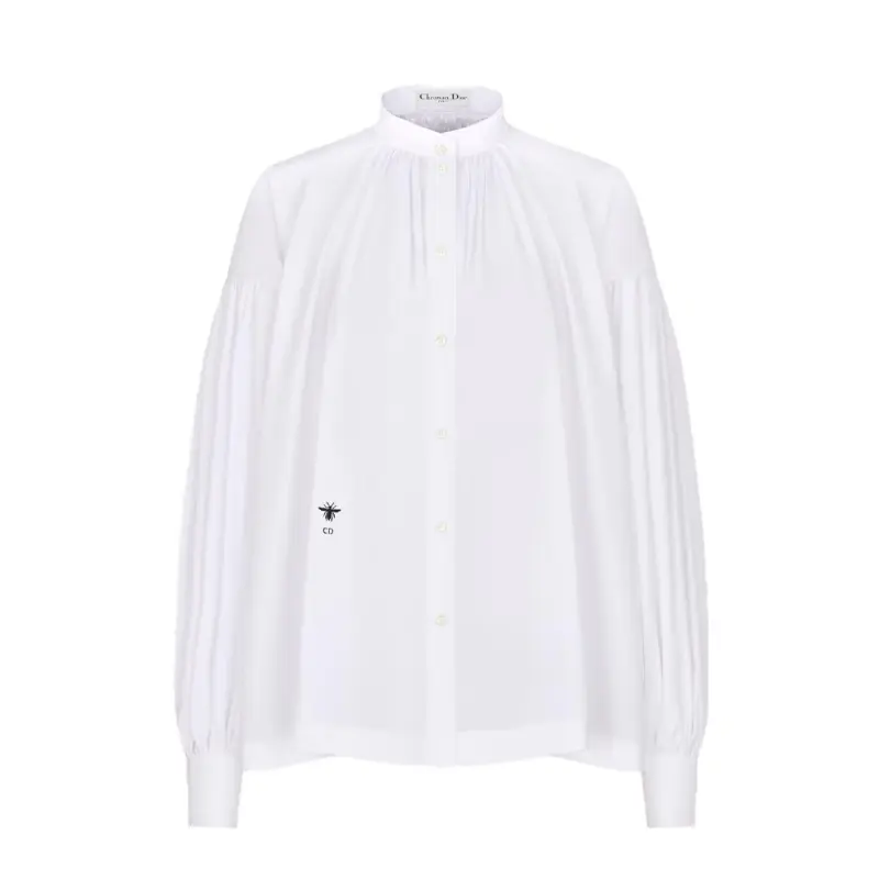 DIOR Shirts Women's White Stand Collar Other