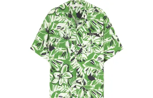 PALM ANGELS Hibiscus-print Short-sleeve Shirt