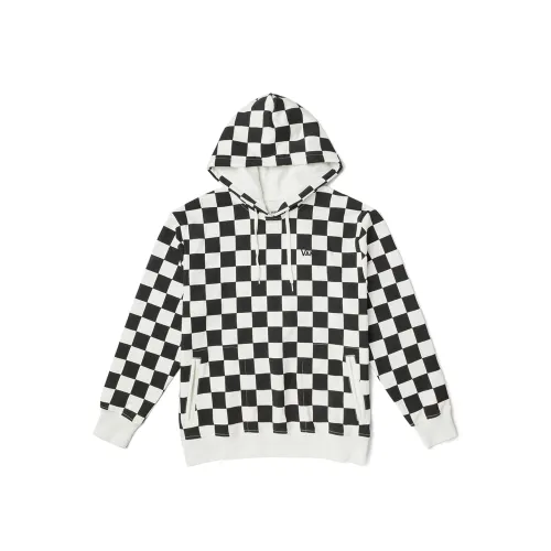 Vans Sweatshirts Women's Black White Checkerboard Hooded Moderate Regular