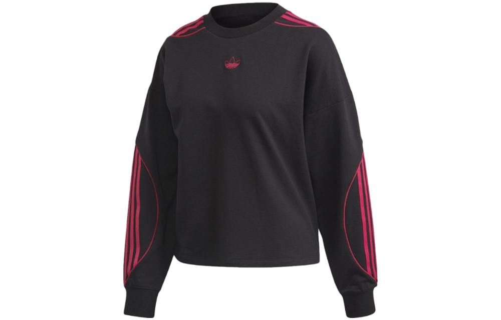 Adidas Originals Sweatshirts Women's Black Crew Neck Moderate Regular