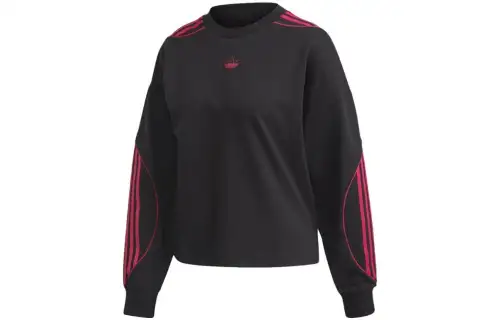 Adidas Originals Sweatshirts Women's Black Crew Neck Moderate Regular
