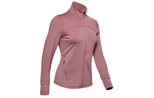 Under Armour RUSH Jackets Women's Silent Pink Stand Collar Moderate