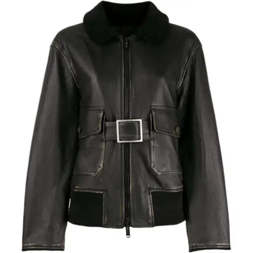 Golden Goose Jackets Women's Black Lapel Moderate Other