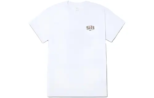 Vans T Shirts Women's White Crew Neck Moderate Straight Fit
