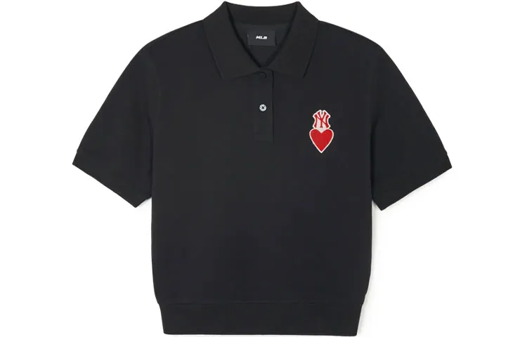 MLB Polo Shirts Women's Black Polo Collar Moderate