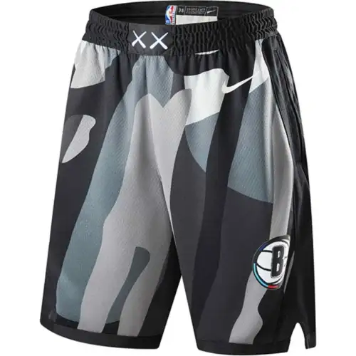 Nike X KAWS Nets 24-25 city limited, comfortable and fashionable elastic badge basketball pants, same style for men and women, multi-color
