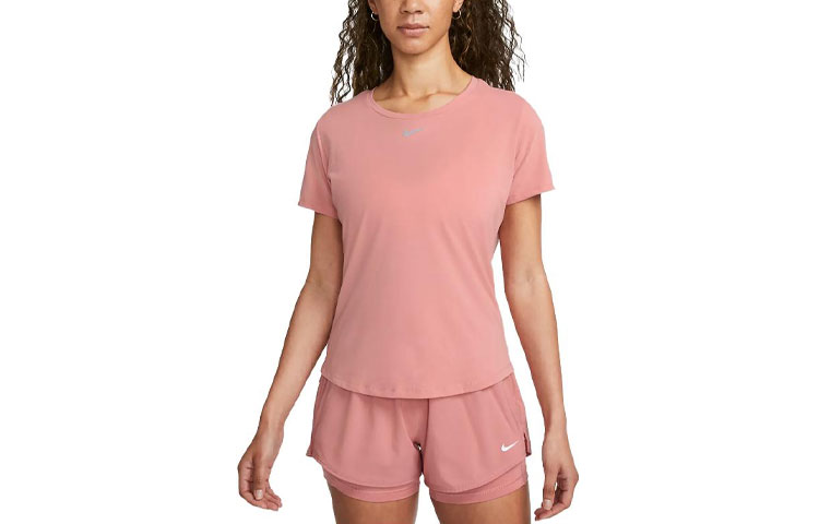 Женская футболка Nike Dri-FIT One Luxe (розовая)