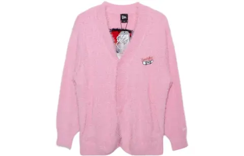 New Era X Hello Kitty Knitwear Women's Pink V-neck Moderate