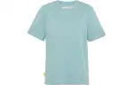 Timberland T Shirts Women's Cyan Crew Neck Moderate Straight Fit