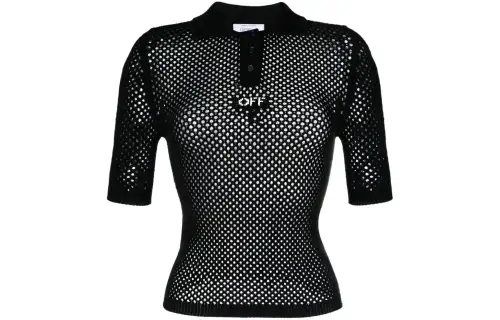 OFF WHITE Polo Shirt, Slim Fit Women's Black