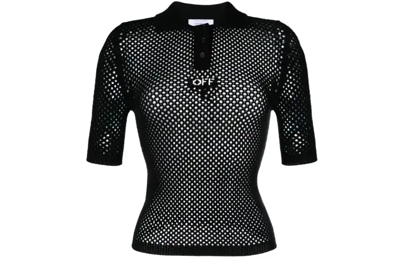 OFF WHITE Polo Shirt, Slim Fit Women's Black