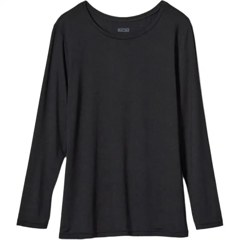 UNIQLO T Shirts Women's Black Crew Neck Moderate