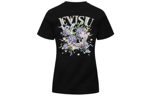 EVISU T Shirts Women's Crew Neck Moderate Nipped In Waist